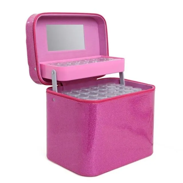 126 Bottles Hand-held Desktop Storage Box Makeup Organizer Jewelry Nail Polish Pen Container Manicure Tool Case Organizer