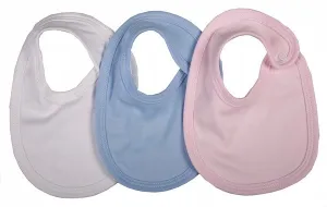 2-Pack 100% Cotton Mixed Colours Blank Baby Bib Sets