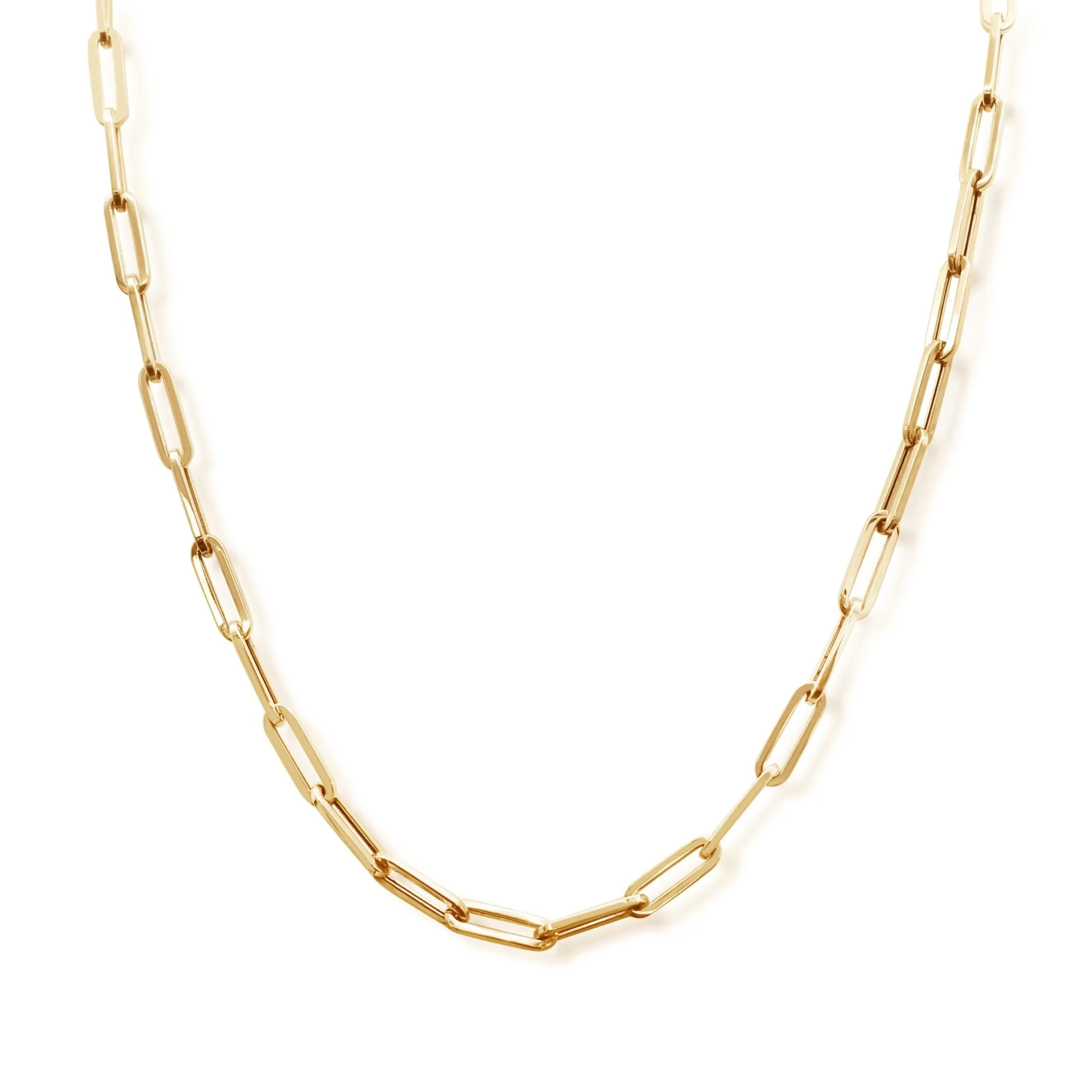 22" Paper Link Necklace - 18ct Yellow Gold