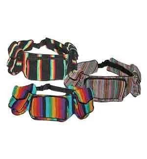 3-Pocket Cotton Belt Fanny Pack