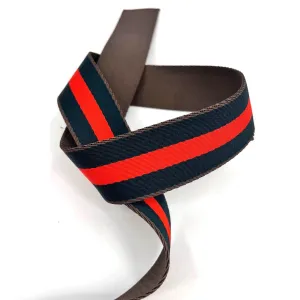 38mm Cotton Webbing - Bottle/Orange