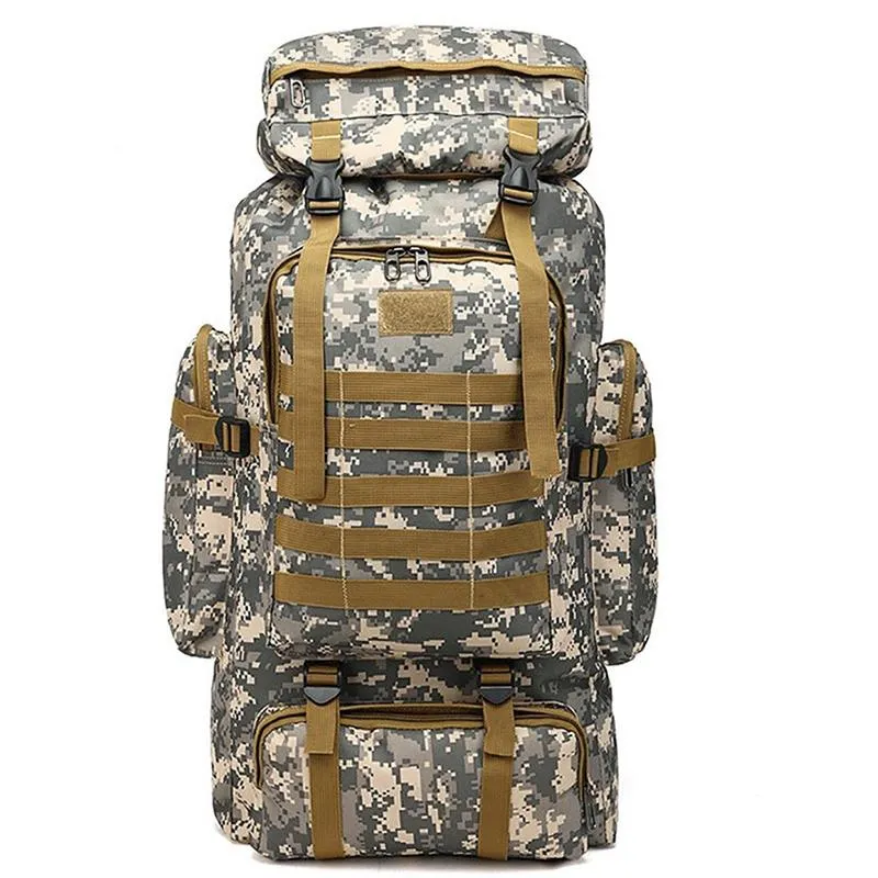 80L Waterproof Climbing Hiking Backpack Bag Camping Mountaineering Outdoor Sport Bag