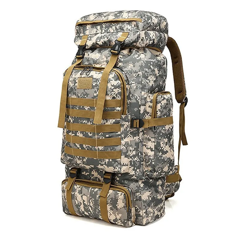 80L Waterproof Climbing Hiking Backpack Bag Camping Mountaineering Outdoor Sport Bag