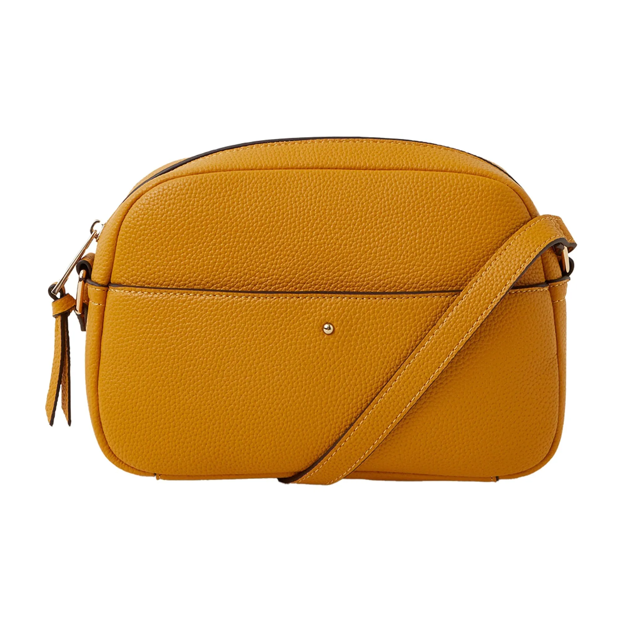 Accessorize London Women's Yellow Camera Sling Bag