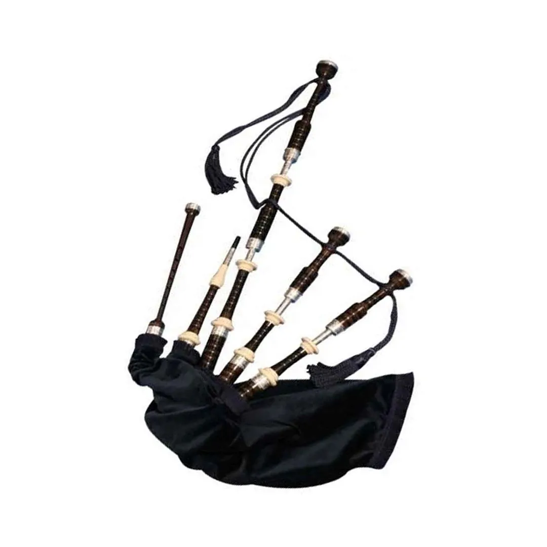 African Blackwood Highland Bagpipe Plastic Mounts