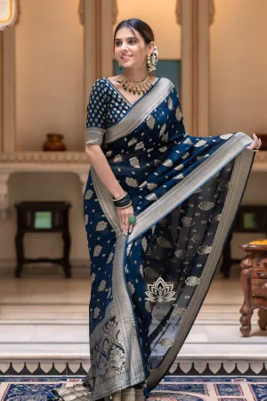 ALLIRING PERFECT WEAVED GEOGETTE KHADDI SAREE