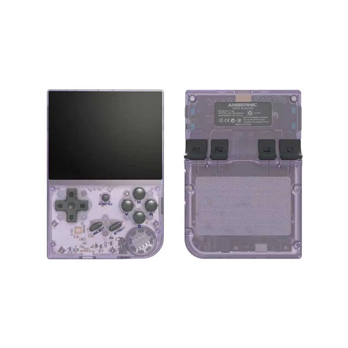 Anbernic RG35XX 2024 Retro Handheld Gaming Console (Transparent Black, Transparent White, Gray, Transparent Purple)