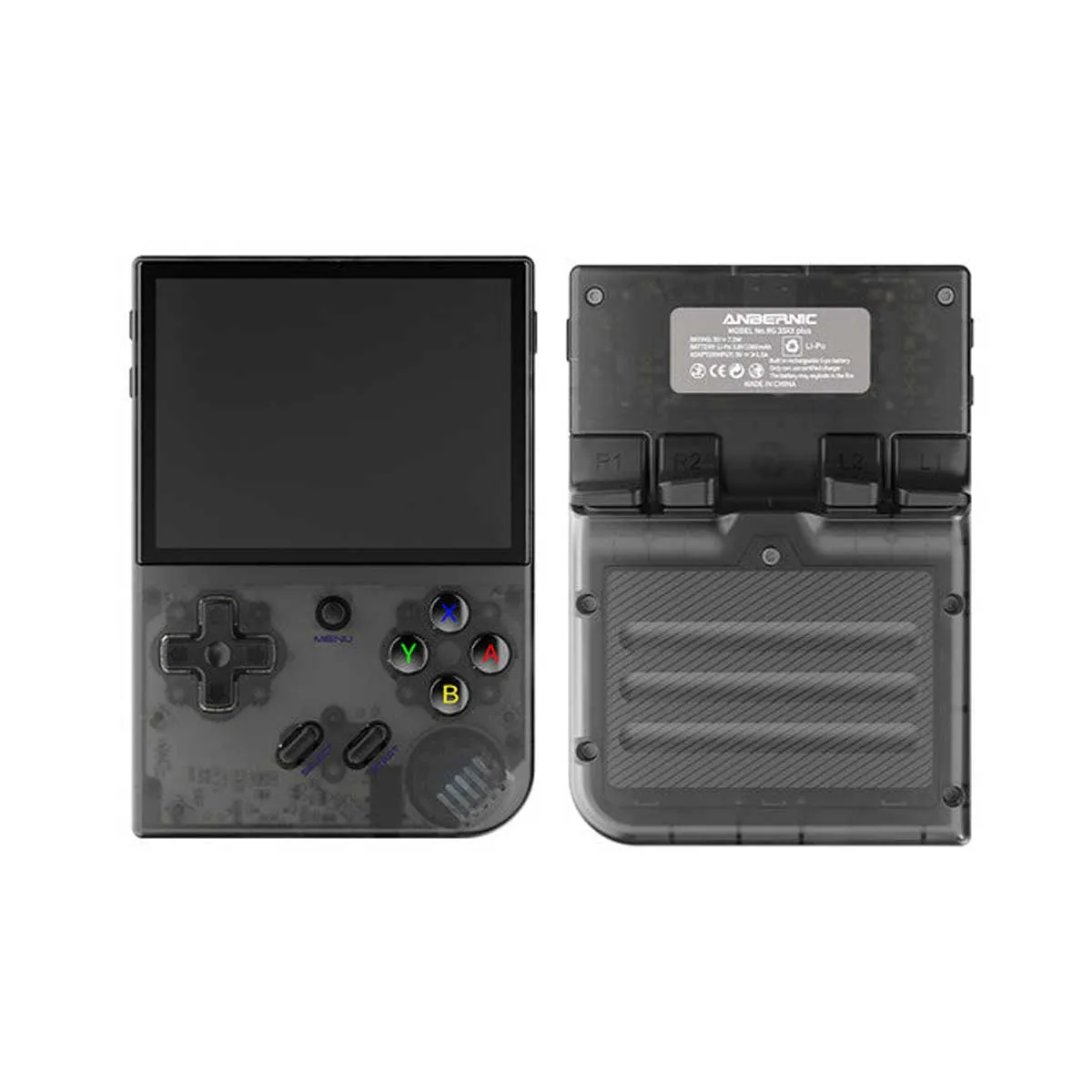 Anbernic RG35XX 2024 Retro Handheld Gaming Console (Transparent Black, Transparent White, Gray, Transparent Purple)