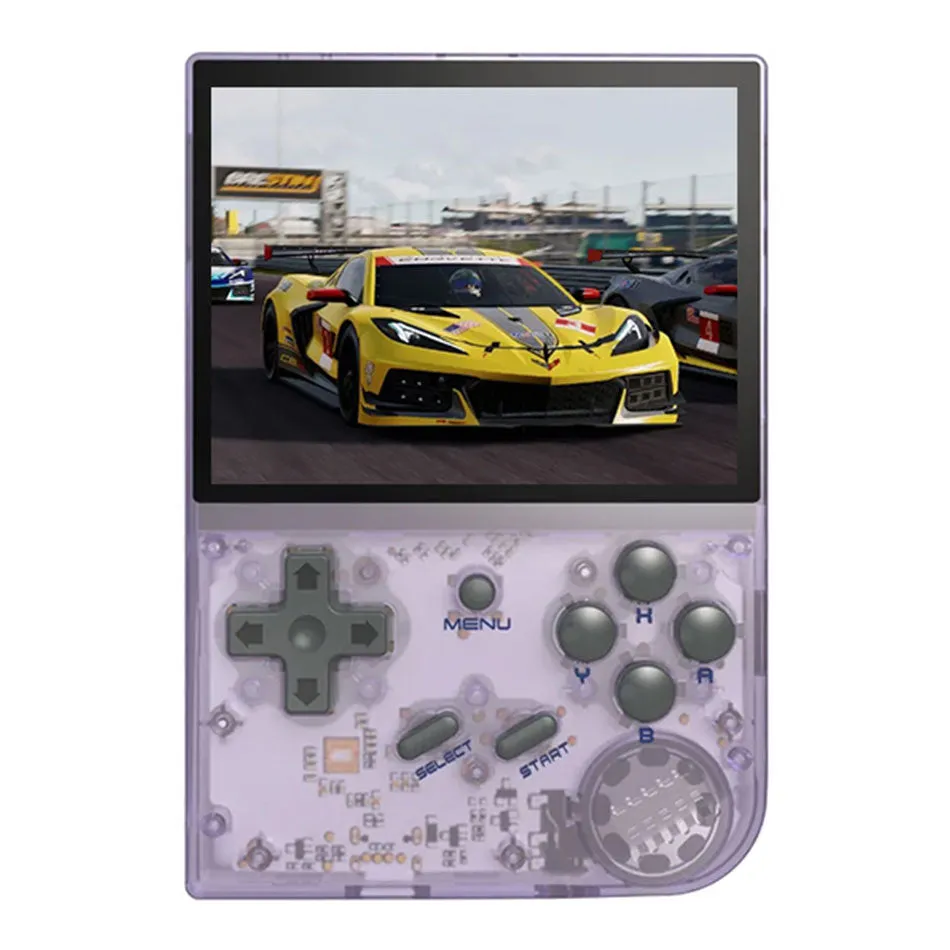 Anbernic RG35XX 2024 Retro Handheld Gaming Console (Transparent Black, Transparent White, Gray, Transparent Purple)