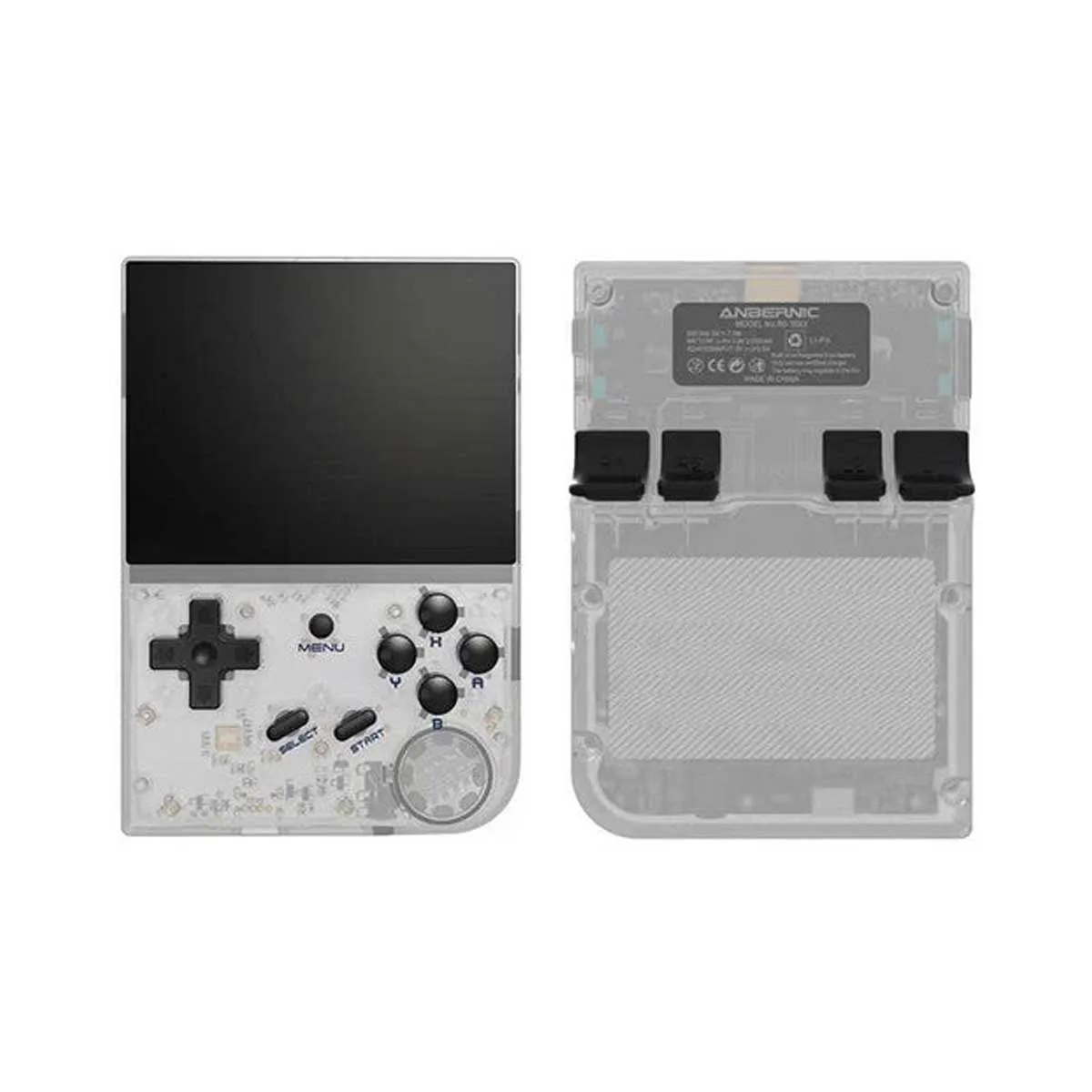 Anbernic RG35XX 2024 Retro Handheld Gaming Console (Transparent Black, Transparent White, Gray, Transparent Purple)