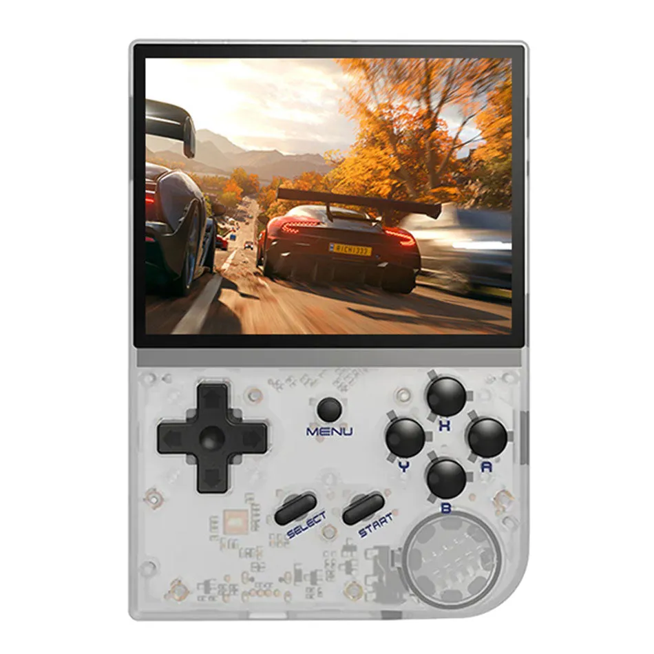 Anbernic RG35XX 2024 Retro Handheld Gaming Console (Transparent Black, Transparent White, Gray, Transparent Purple)