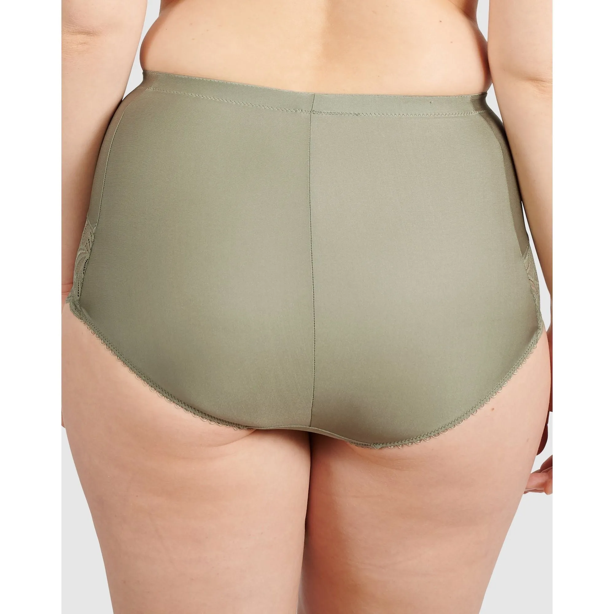 Ariane Lace & Microfiber High Waist Brief-Shadow