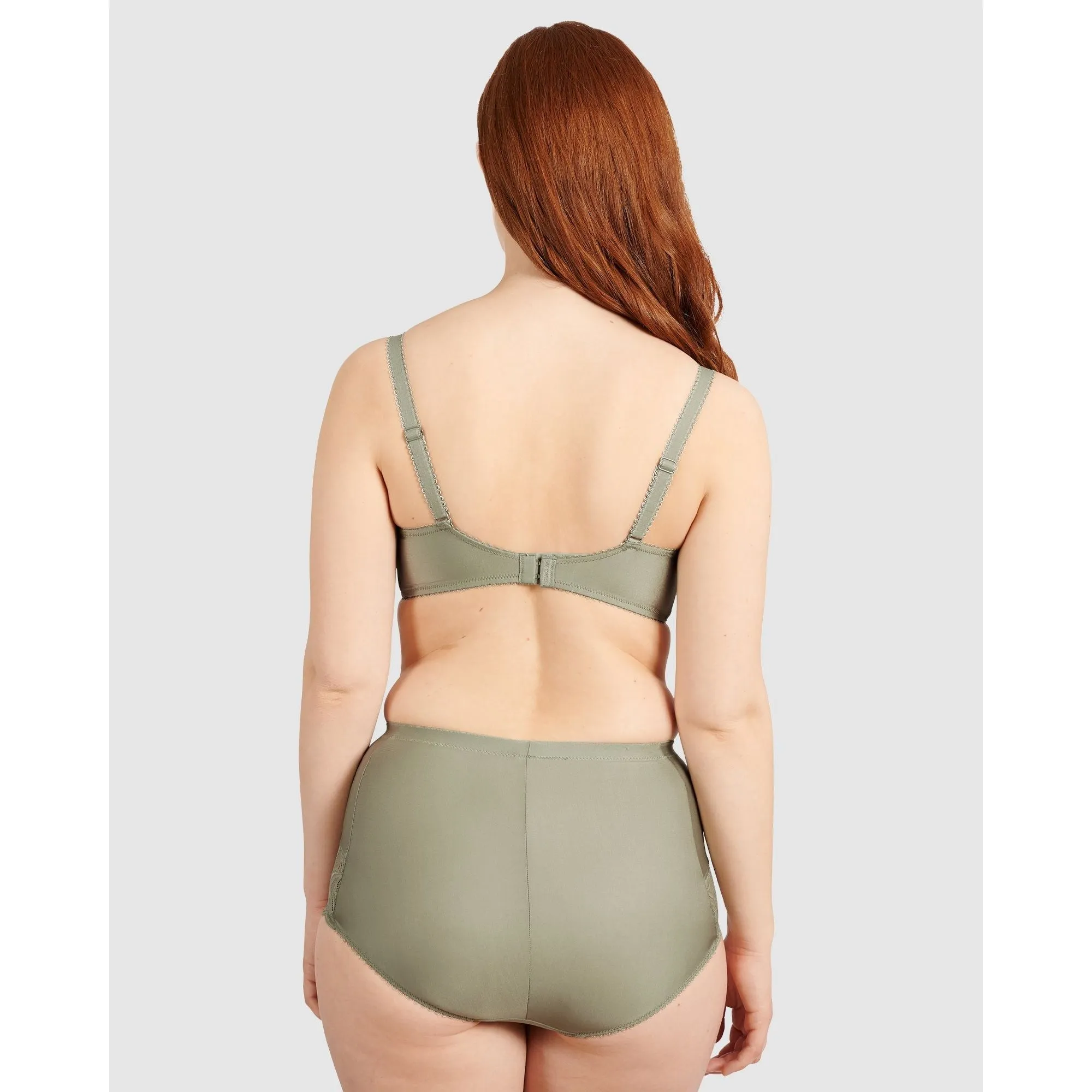 Ariane Lace & Microfiber High Waist Brief-Shadow