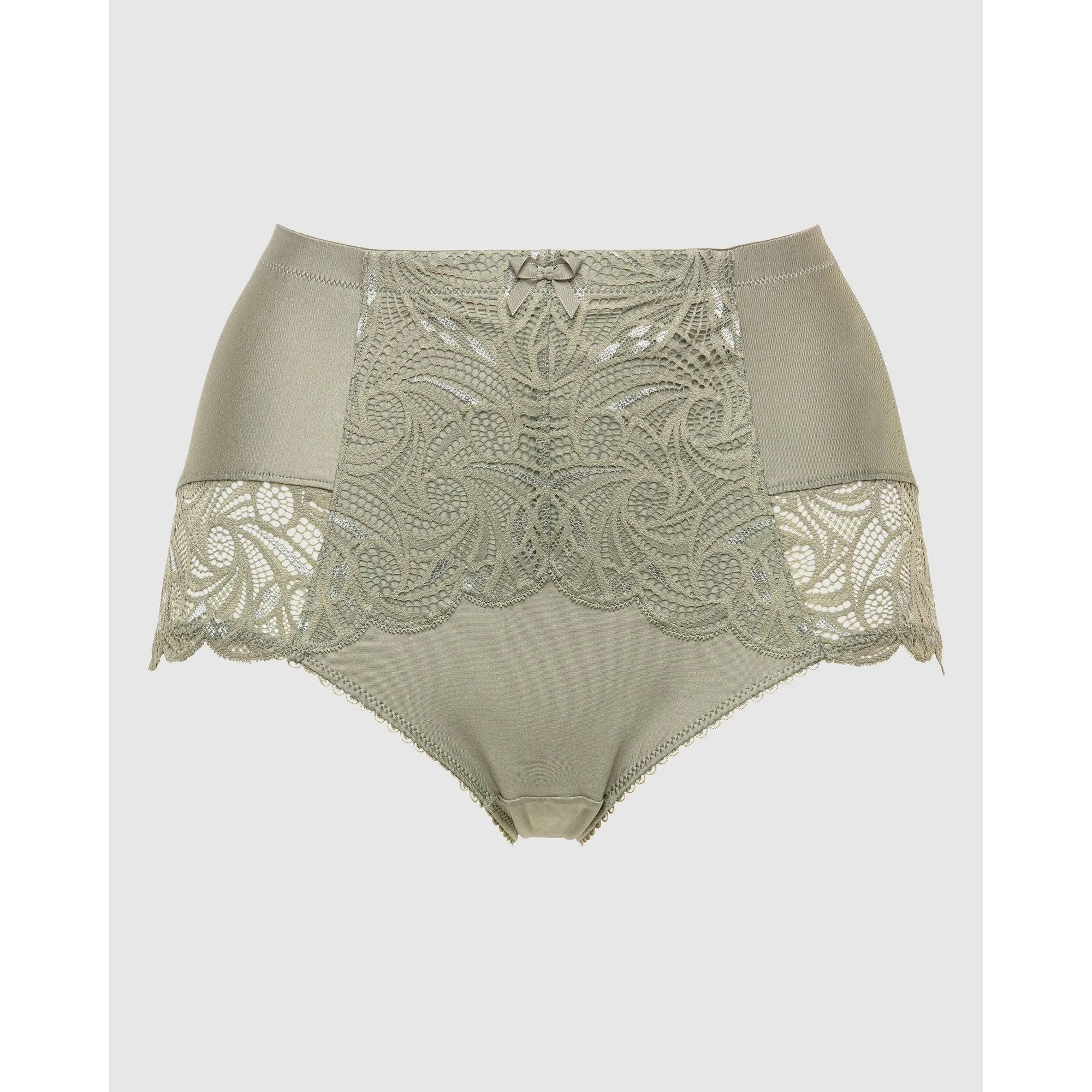 Ariane Lace & Microfiber High Waist Brief-Shadow