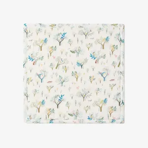 Baby Blanket | Treehouse Organic Muslin Fur Back | Elegant Baby