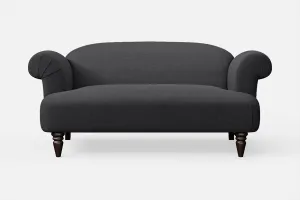 Barberton 2 Seater Sofa Dark Grey Linen Fabric