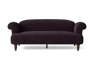 Barberton 3 Seater Sofa Purple Velvet