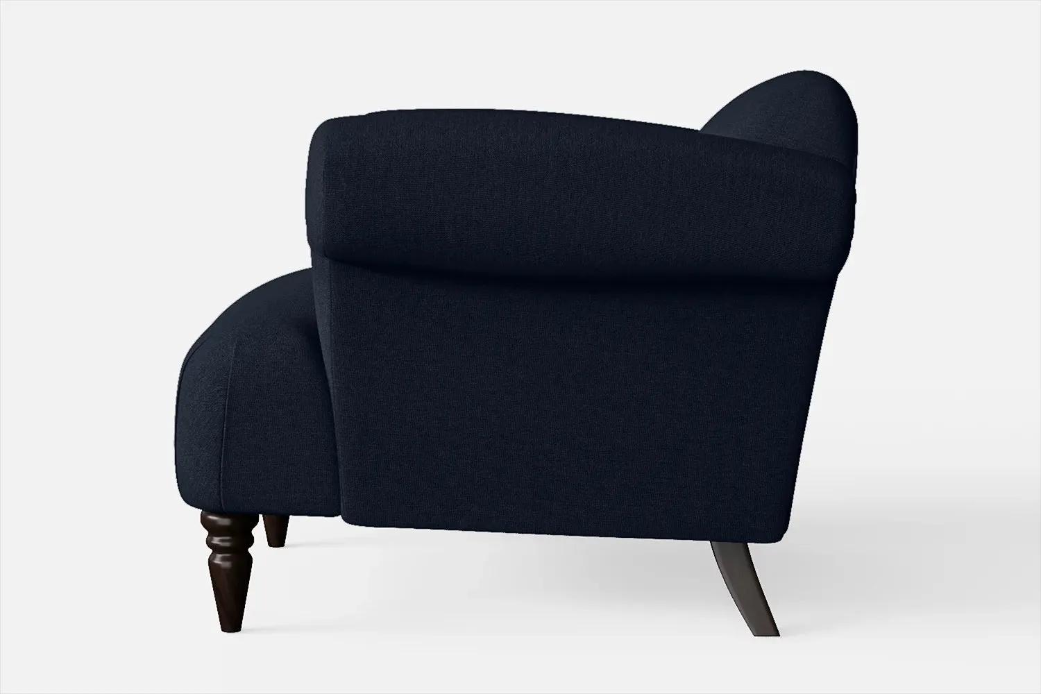 Barberton Armchair Dark Blue Linen Fabric