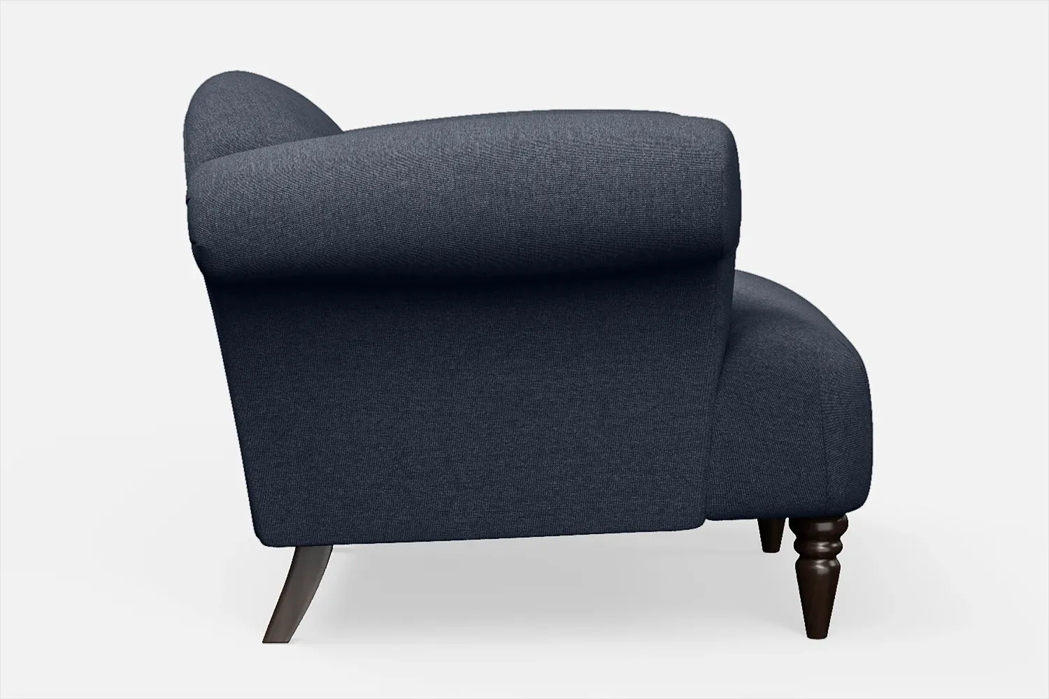Barberton Armchair Dark Blue Linen Fabric