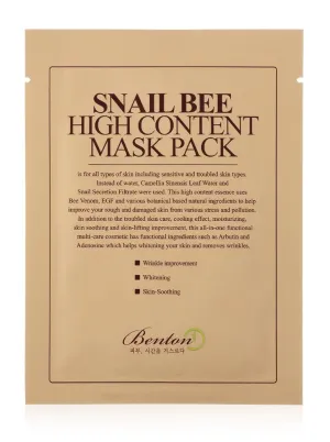 Benton Snail Bee High Content Mask Pack of 10