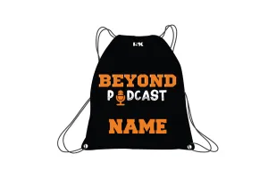 Beyond Podcast Sublimated Drawstring Bag