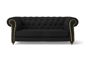 Bitonto 2 Seater Sofa Black Leather