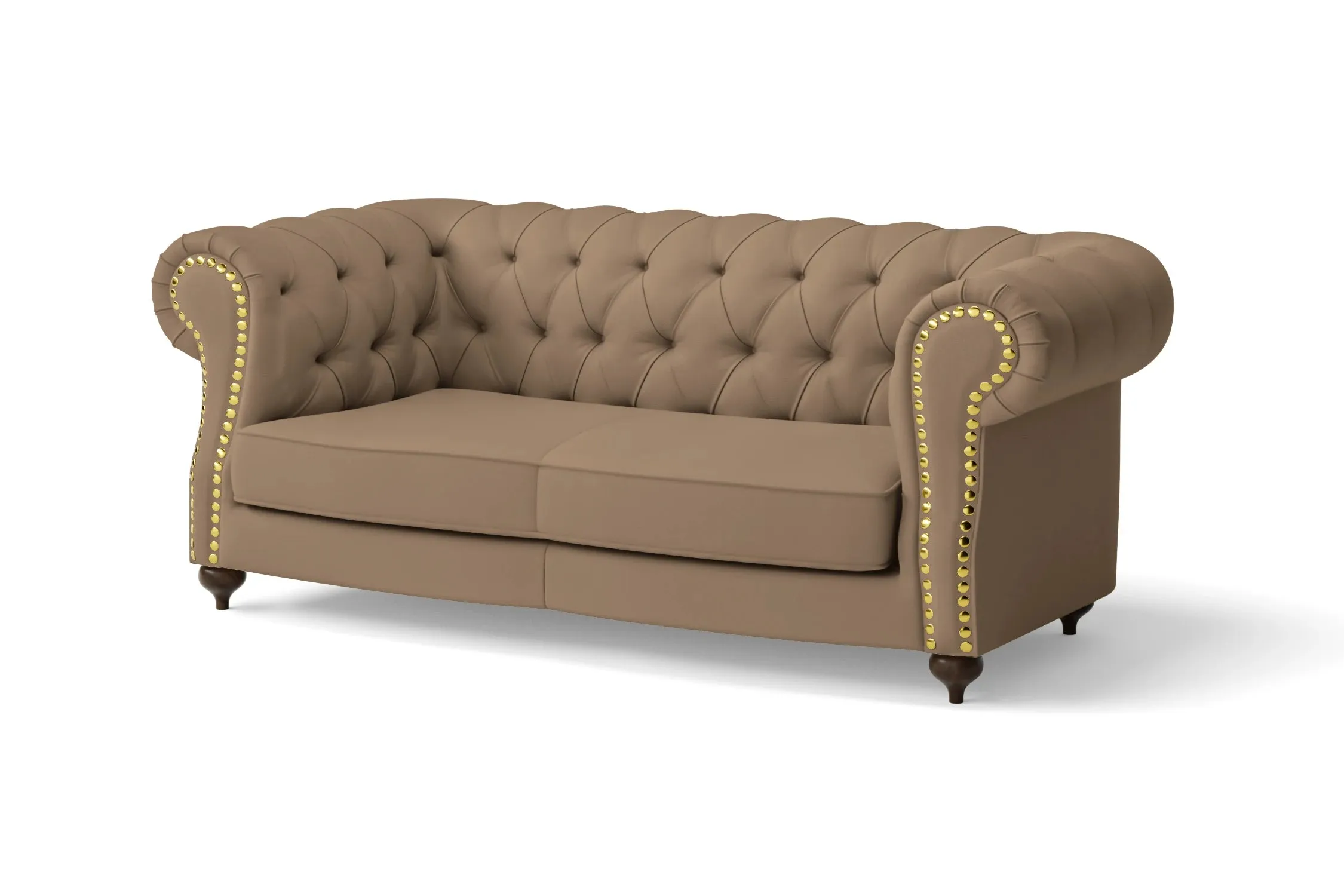 Bitonto 2 Seater Sofa Stone Leather