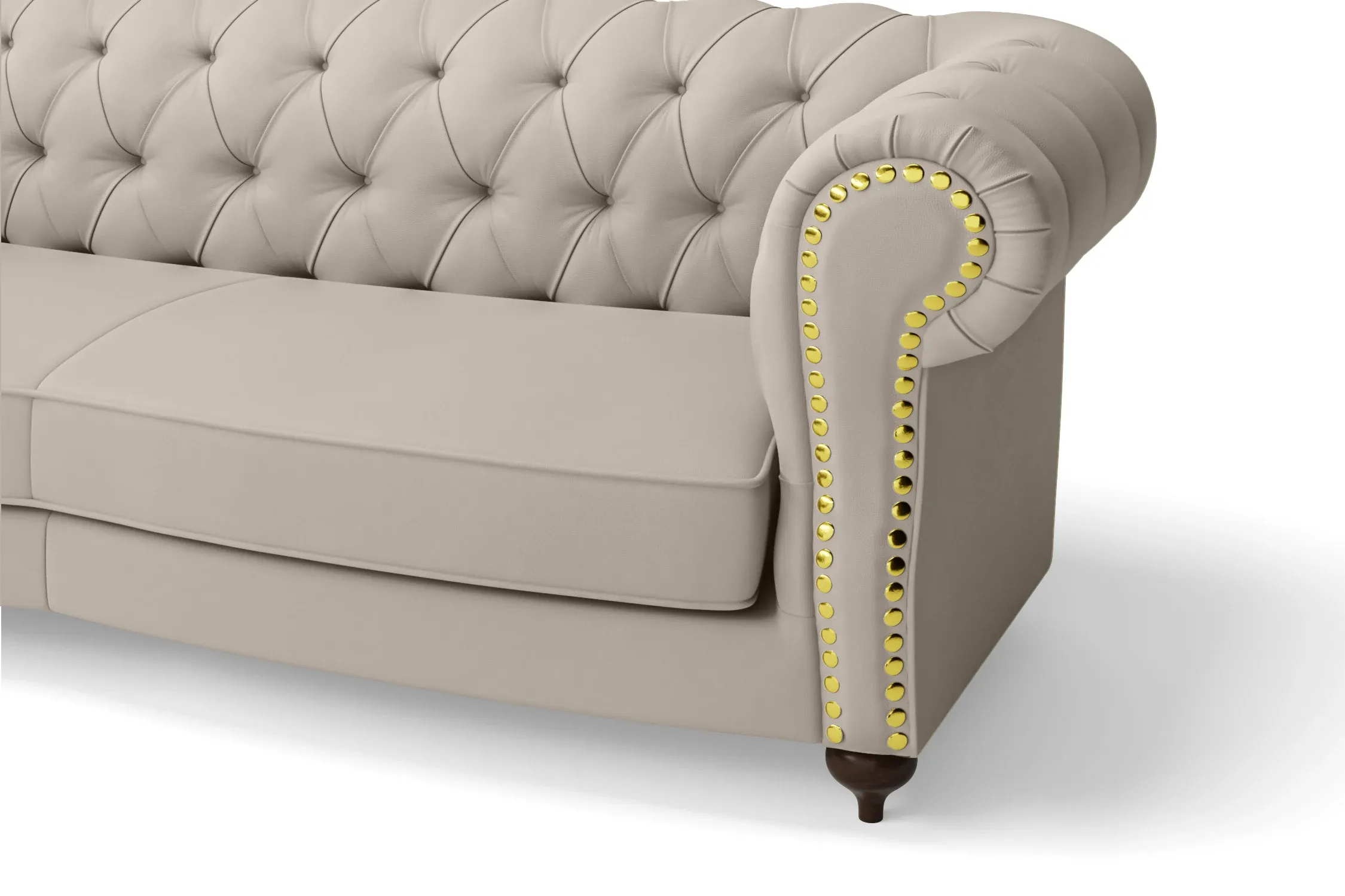 Bitonto 4 Seater Sofa Sand Leather