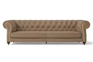 Bitonto 4 Seater Sofa Stone Leather