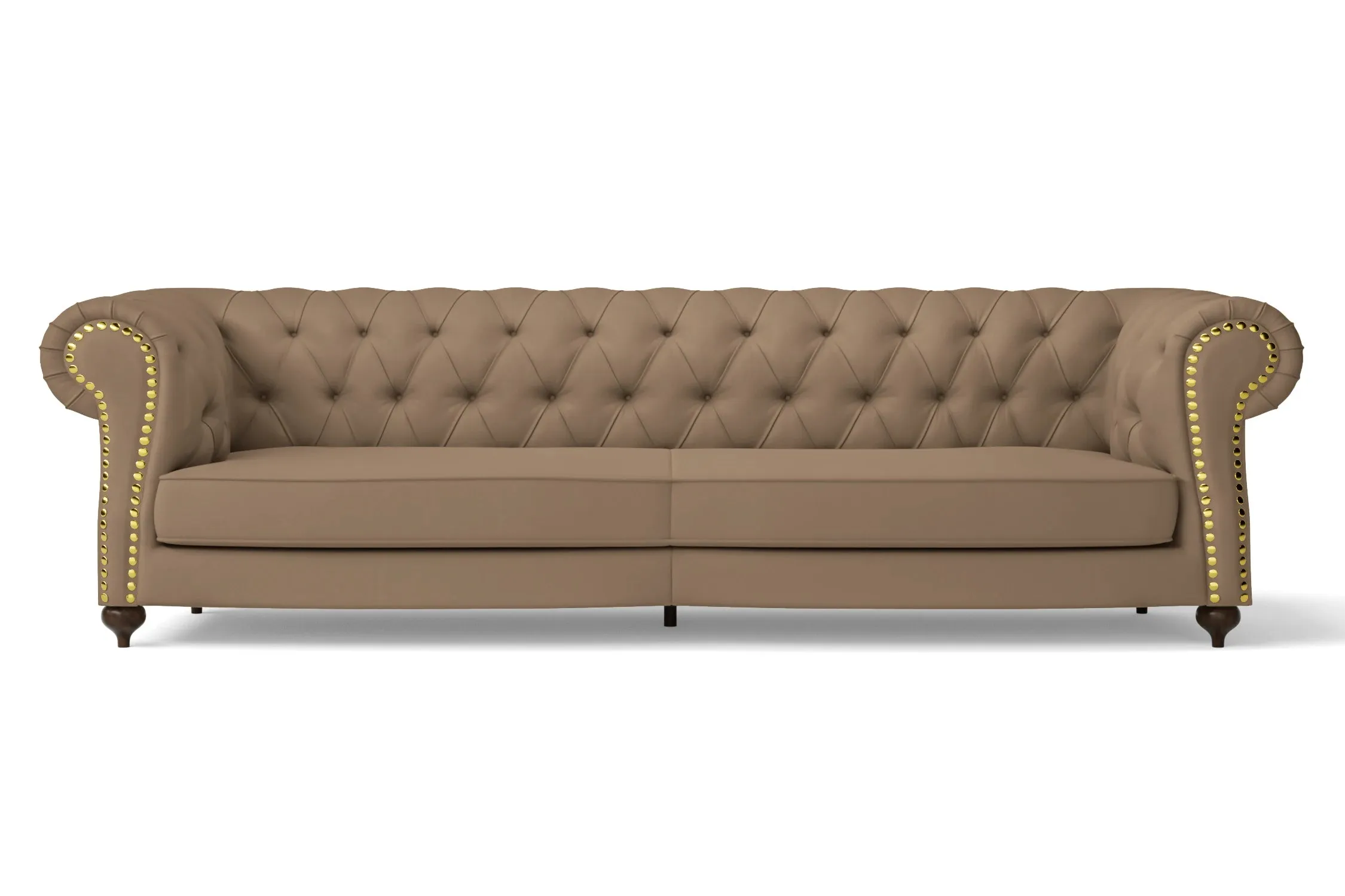 Bitonto 4 Seater Sofa Stone Leather