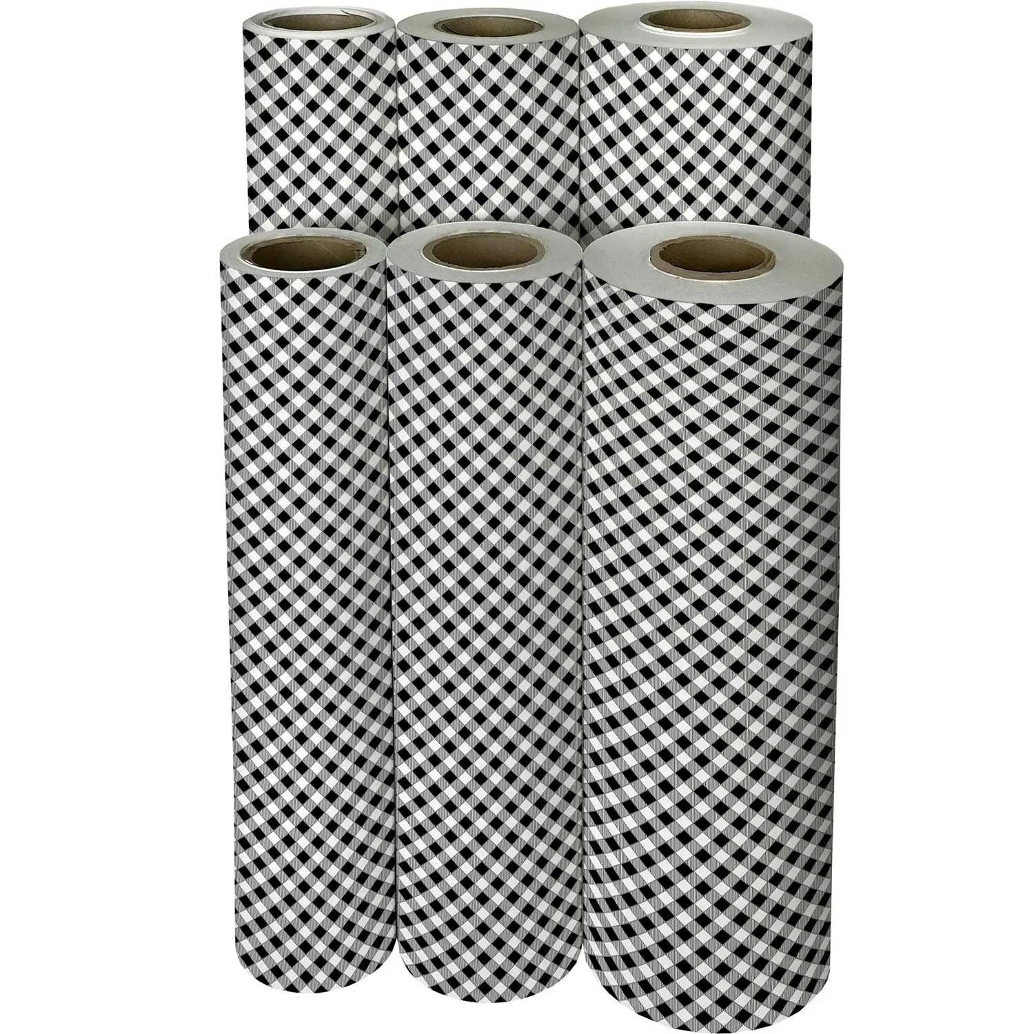 Black Gingham Gift Wrap