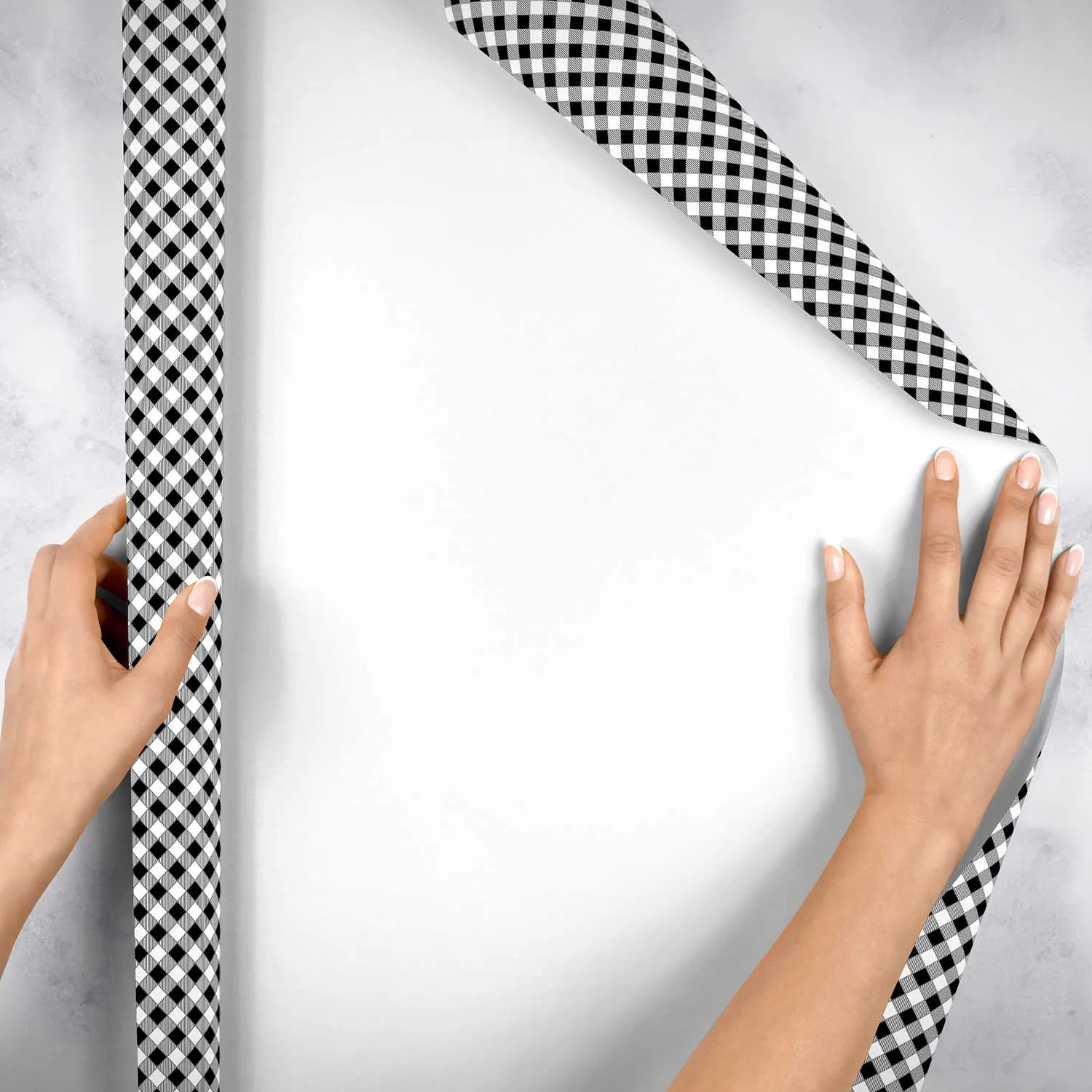 Black Gingham Gift Wrap