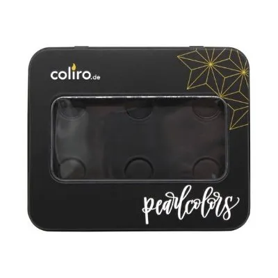 Black Metal Storage Tin Coliro Pearlcolors
