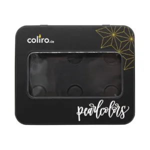 Black Metal Storage Tin Coliro Pearlcolors