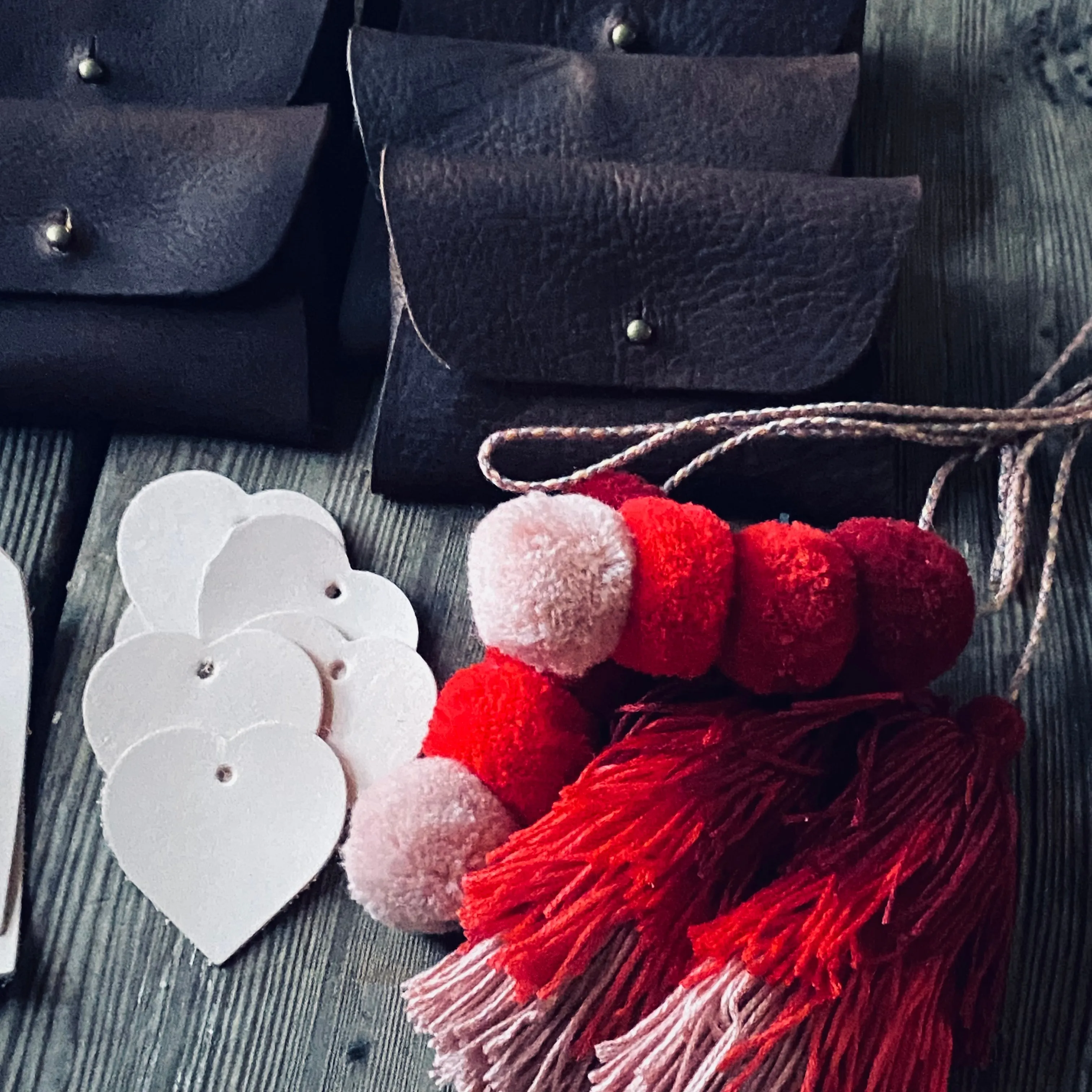 Bohemian Handmade Bag Pendant Pompom Keychain Multicolor With Tassels