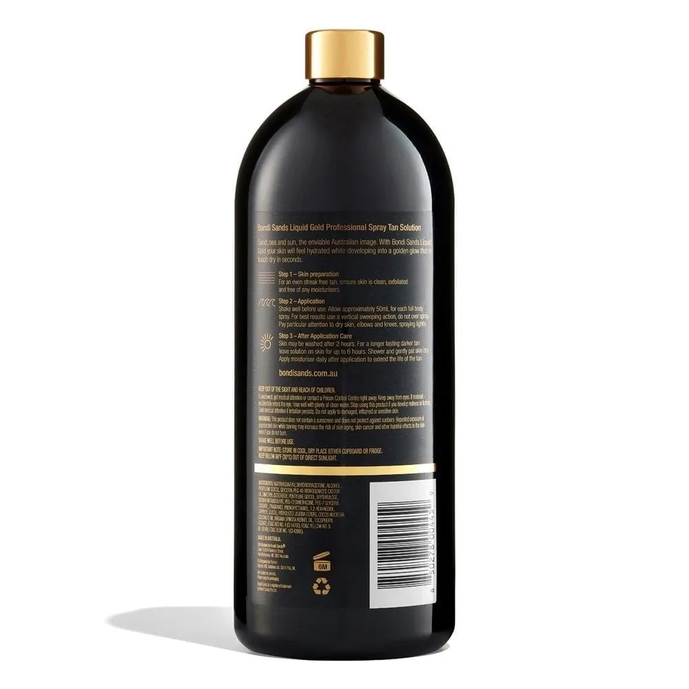 Bondi Sands Professional Spray Tan Solution Liquid Gold 1000ml