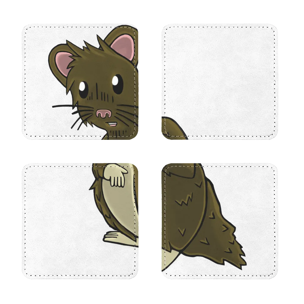 BrownHamster Sublimation Coasters Pack of Four
