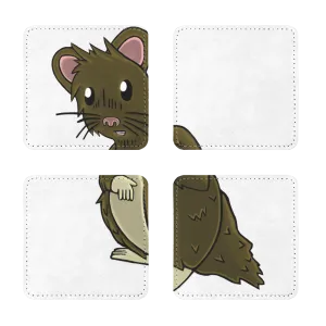 BrownHamster Sublimation Coasters Pack of Four