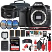 Canon EOS 80D DSLR Camera (Body Only) (1263C004)   EF 50mm Lens   64GB Ultimate Bundle