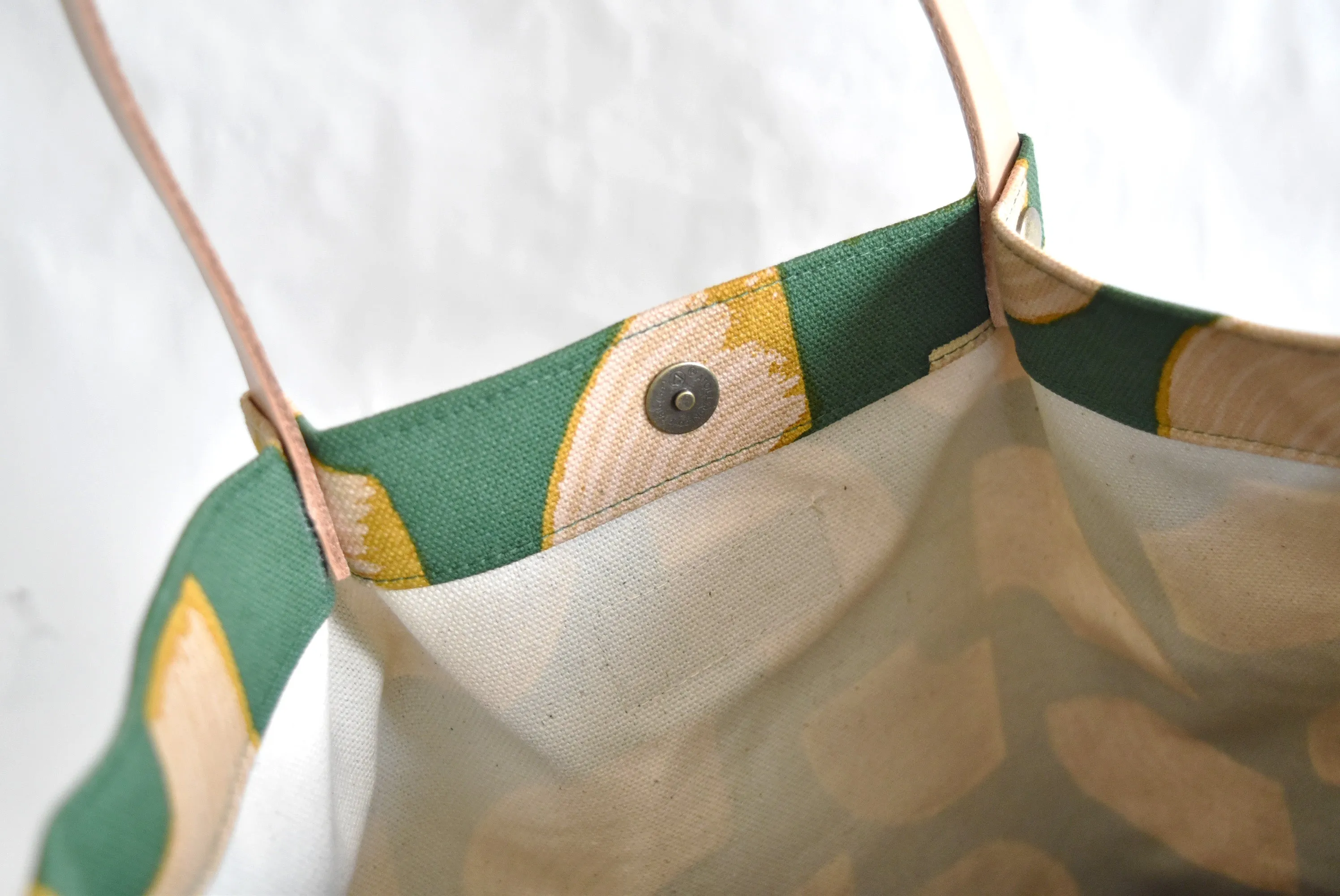 Canvas&leather tote bag  / Baumkuchen