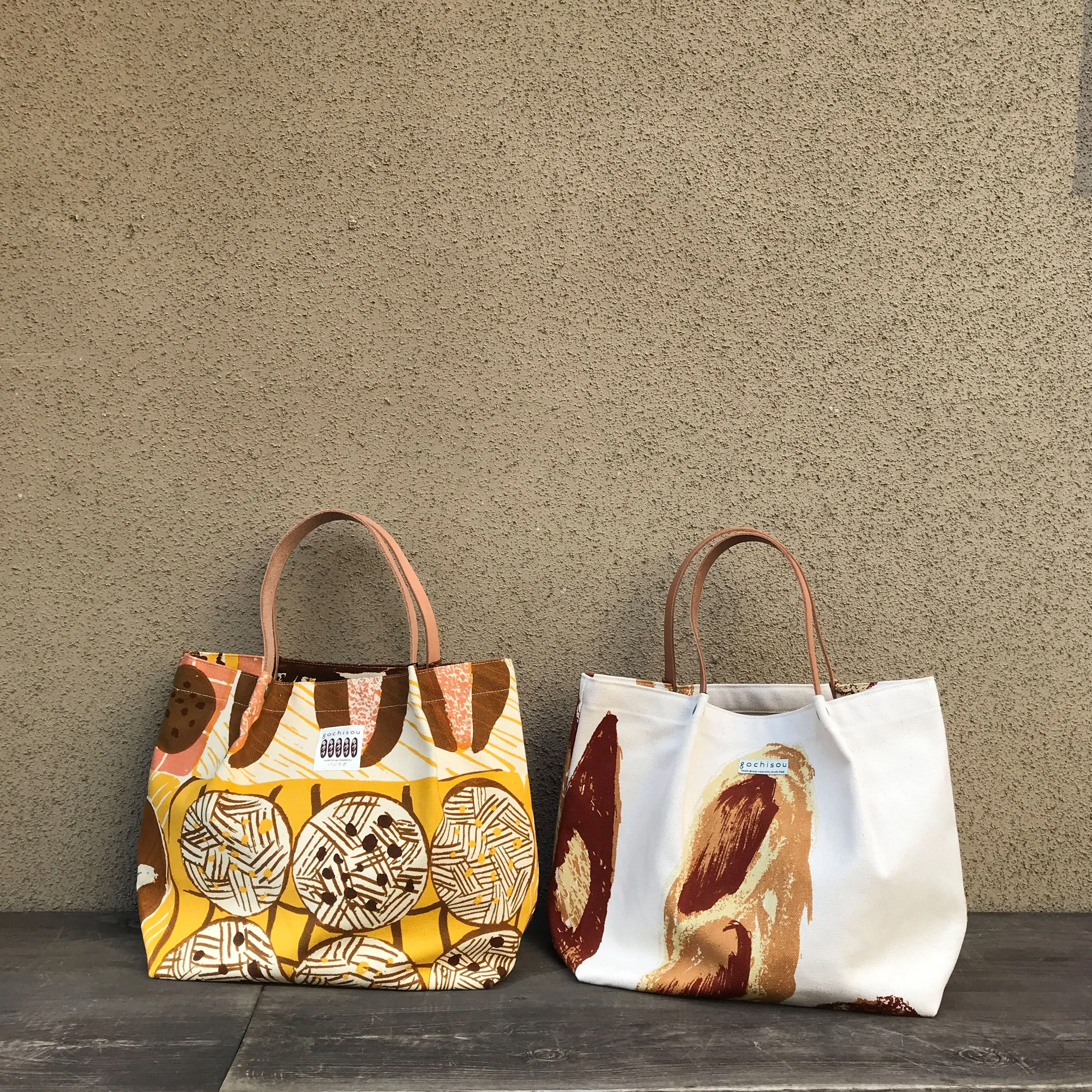 Canvas&leather tote bag