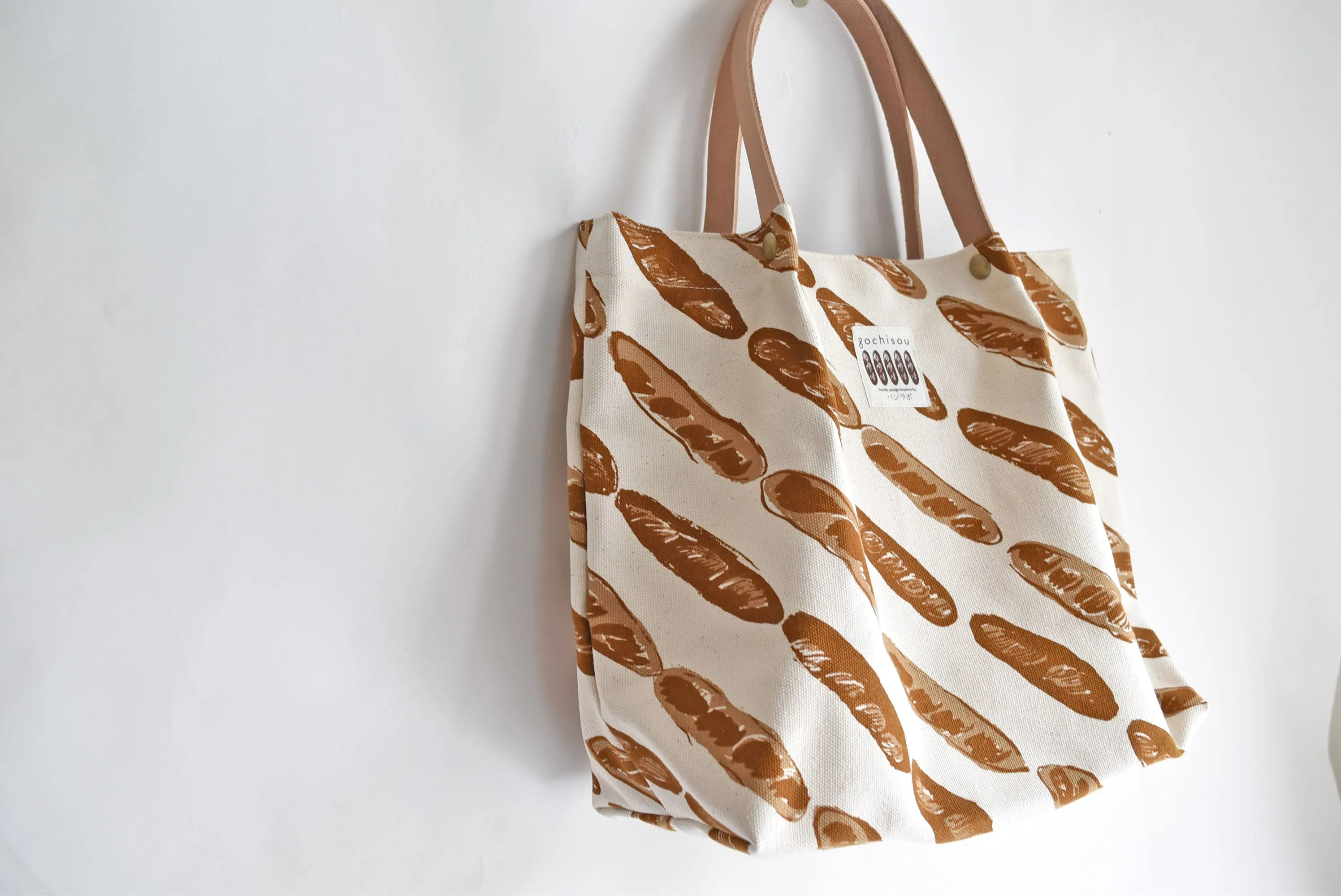 Canvas&leather tote bag