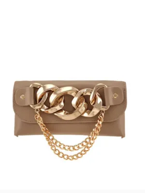 Chain Accent Crossbody Waist Bag