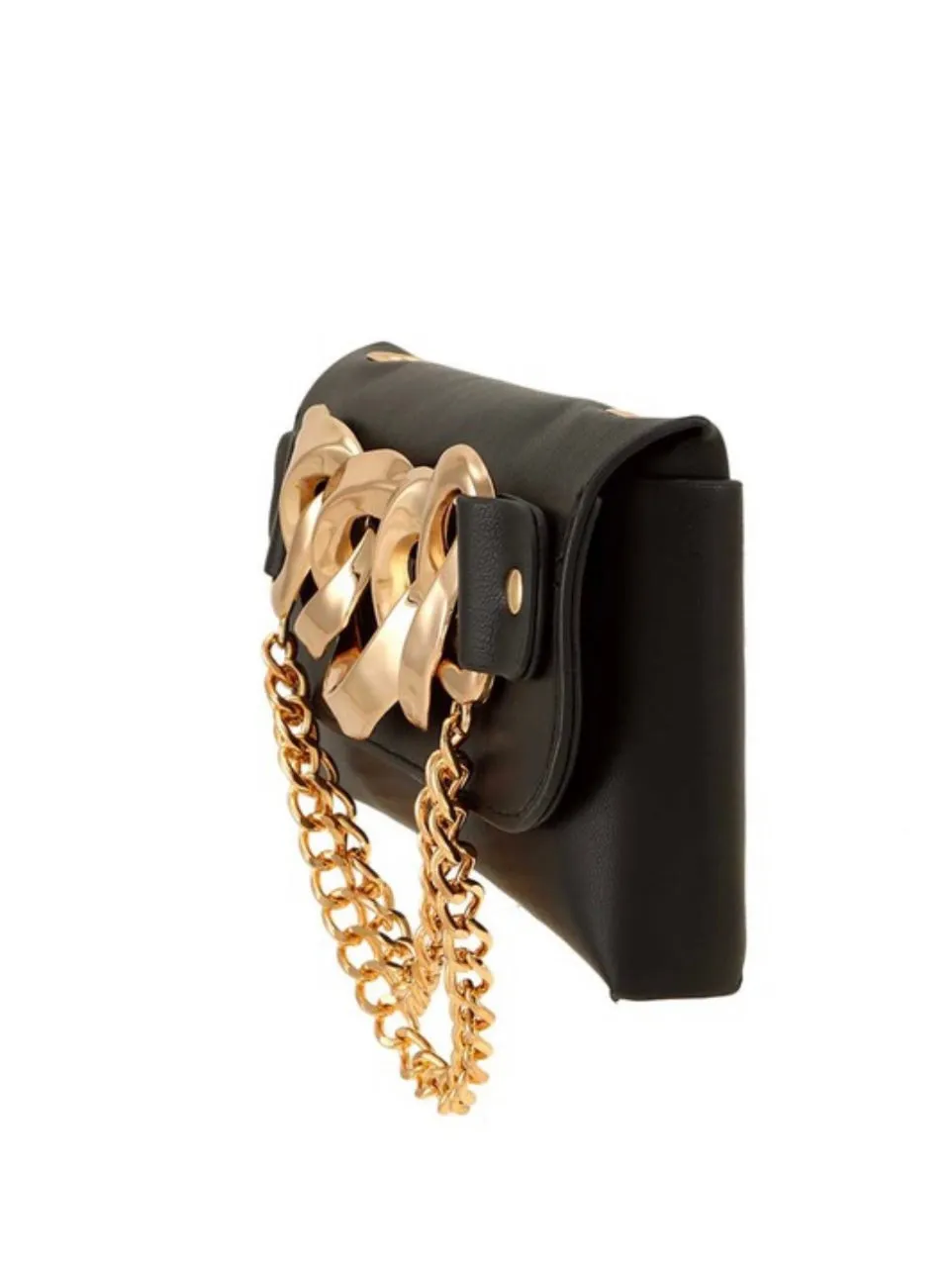 Chain Accent Crossbody Waist Bag