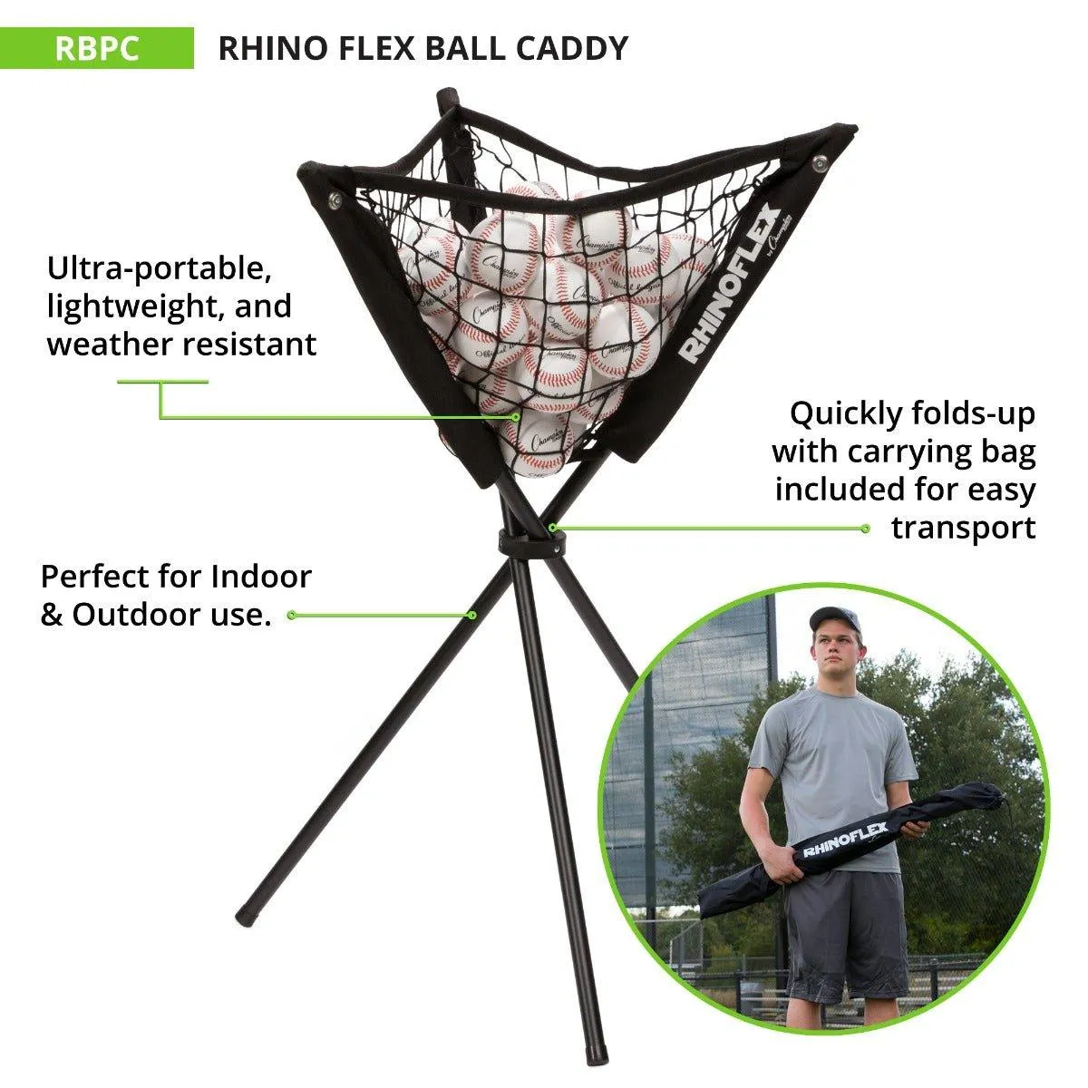 Champion Rhino Flex Baseball/Softball BP Caddy RBPC