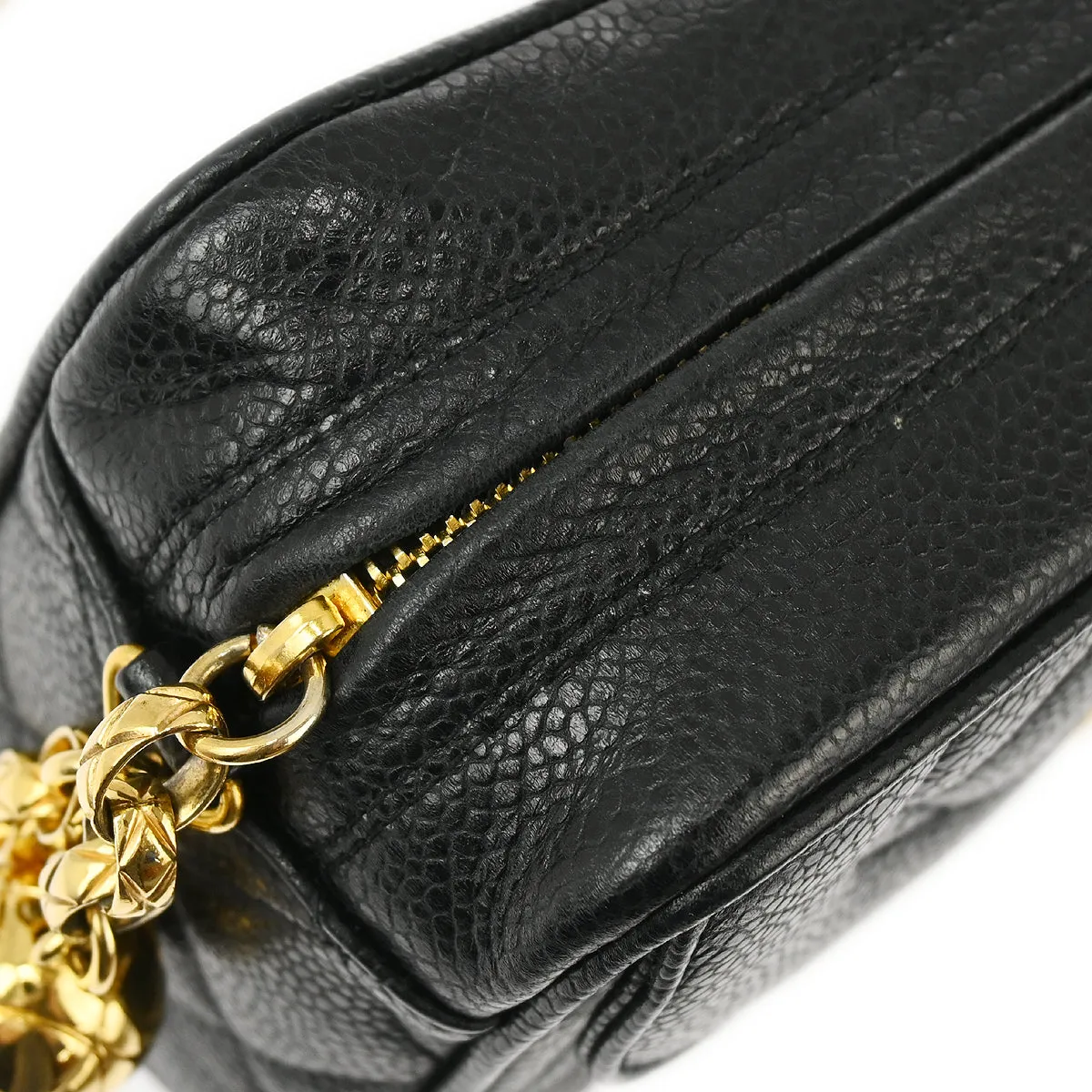 Chanel 1994-1996 Black Caviar Camera Bag Mini