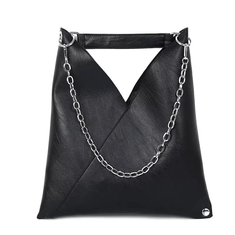 Chic Chain Leather Tote