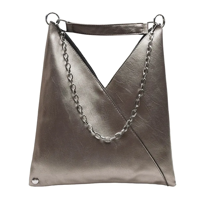 Chic Chain Leather Tote