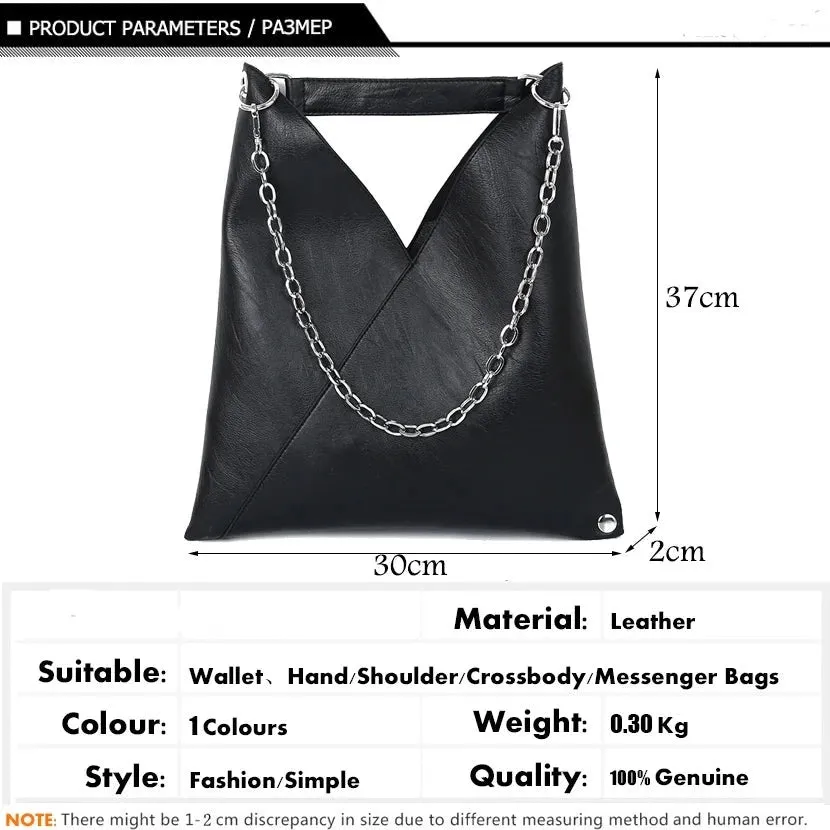 Chic Chain Leather Tote