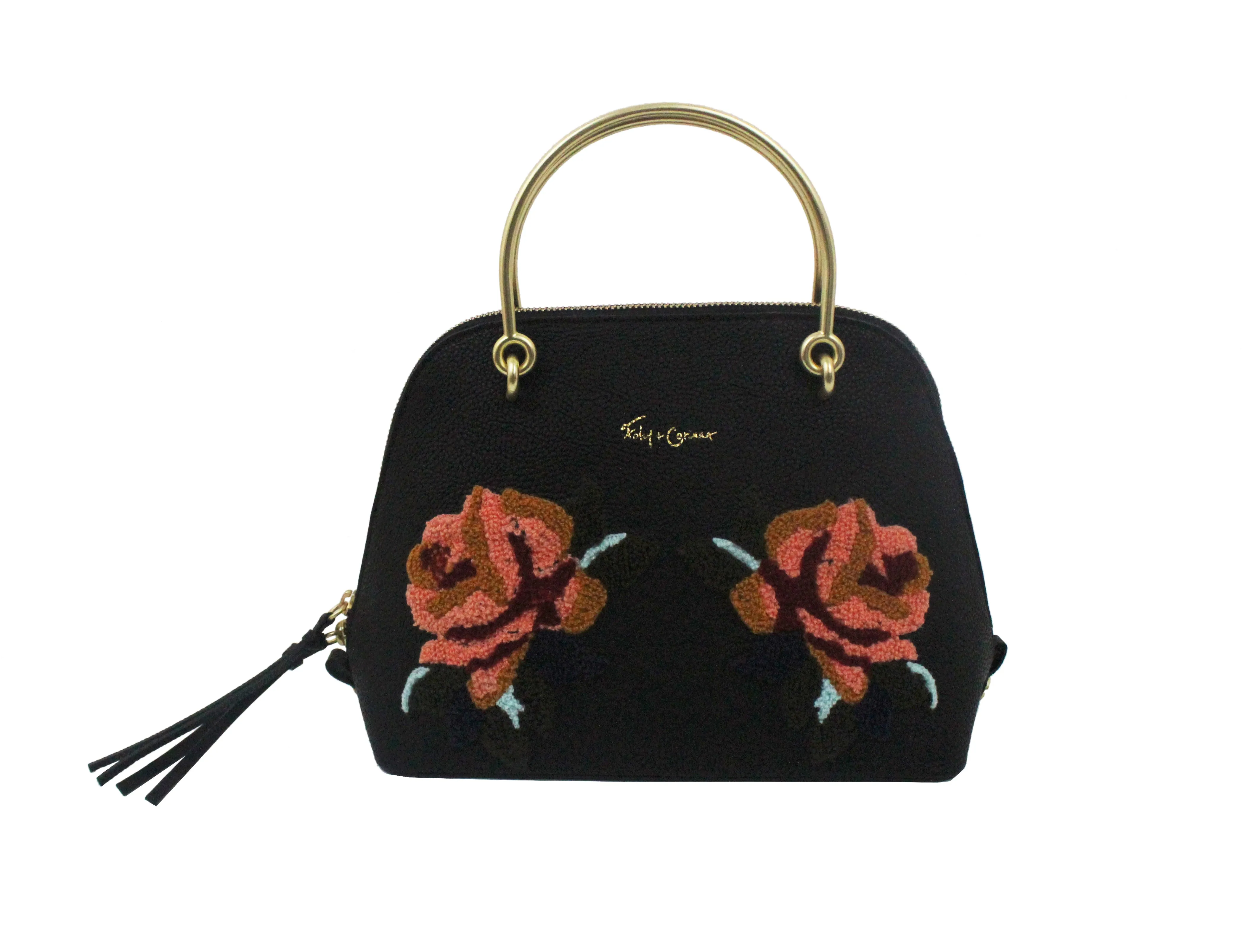 City Blooms Dome Satchel in Black